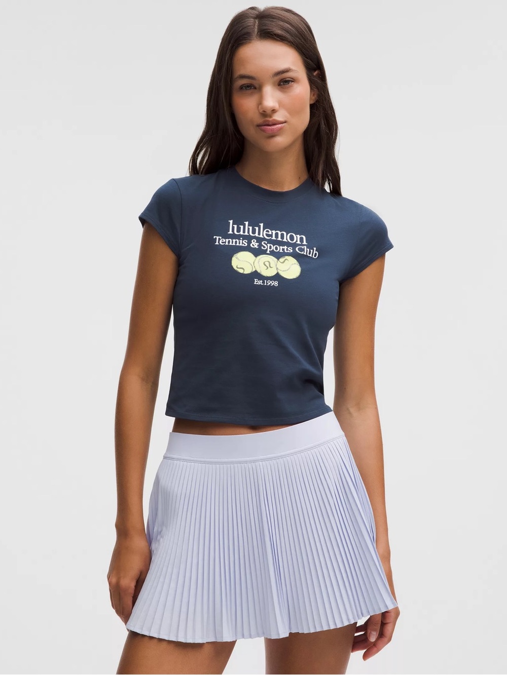 Lululemon S Organic Cotton Graphic Baby Tee Tennis Sports Club Pickleball small